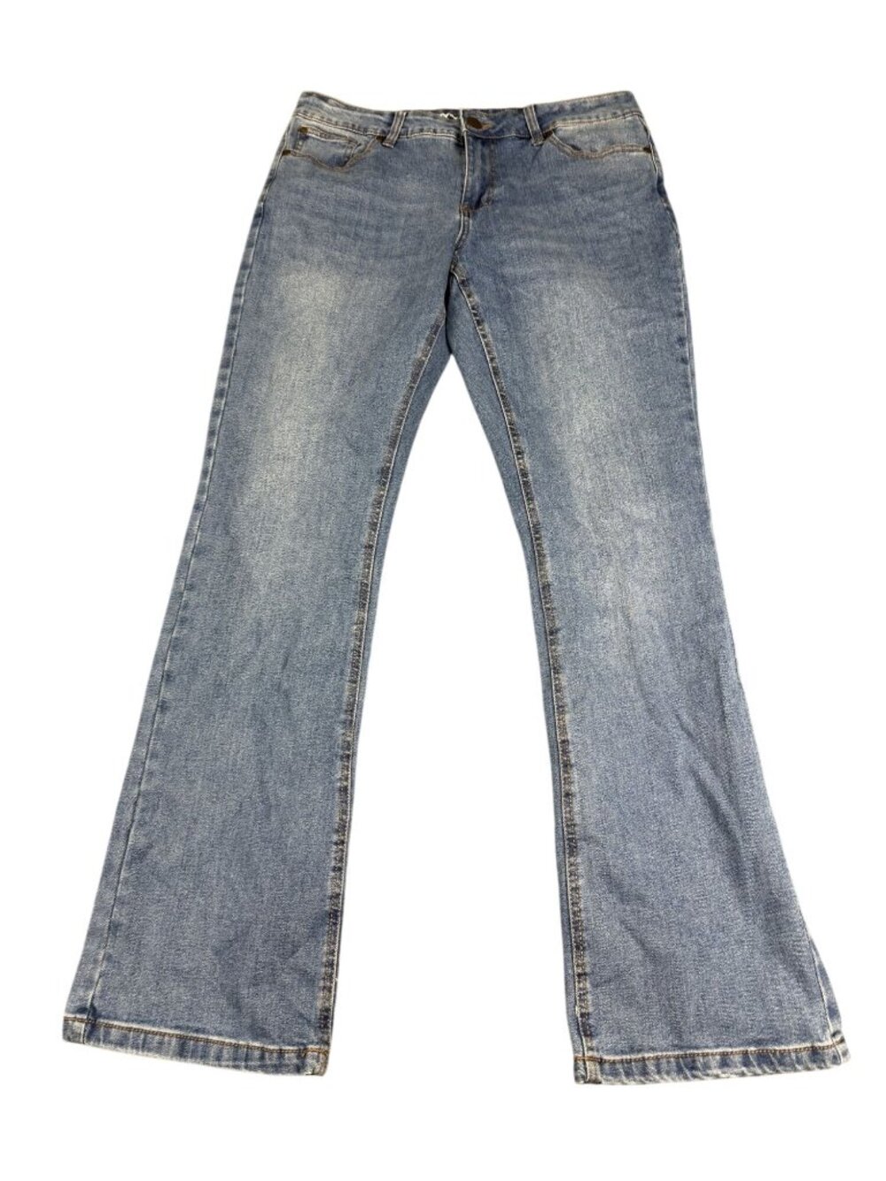 Blue Mountain Womens Light Wash Bootcut Denim Jeans 12